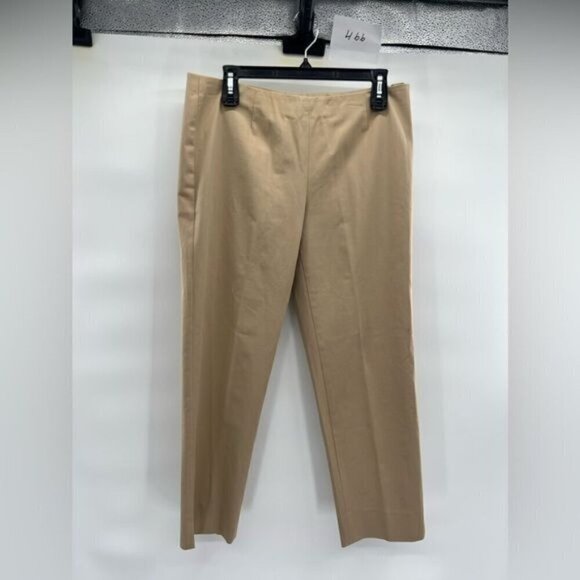 Lafayette 148 New York brown ankle trousers pants size 6 side zip - Picture 1 of 10
